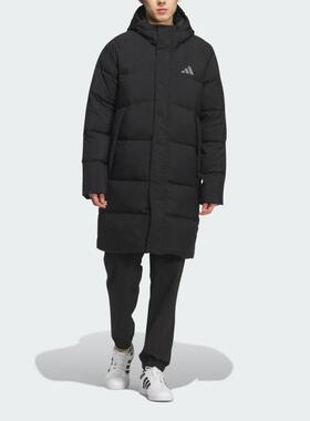 Adidas阿迪男装 时尚长款连帽羽绒服KQ5514KQ5515KQ5516KQ5517
