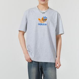Adidas三叶草男装 运动短袖T恤透气半袖休闲上衣 IS2912 JD2796