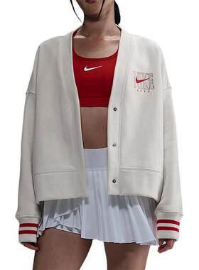 Nike耐克女装刺绣宽松针织线衫