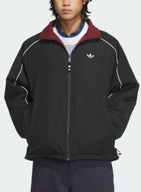 adidas三叶草男装 时尚百搭两面穿保暖翻领棉服KA0821