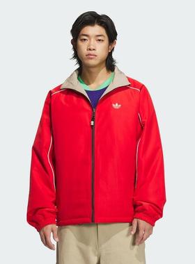 adidas阿迪三叶草男装 双面穿时尚运动宽松休闲立领棉服KA0822