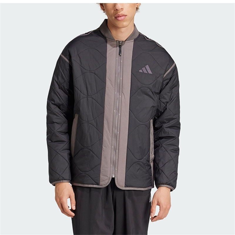 阿迪男女装时尚撞色拼接棉衣