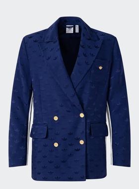 Adidas/阿迪达斯 正品三叶草女士休闲时尚运动西装外套 IX0935