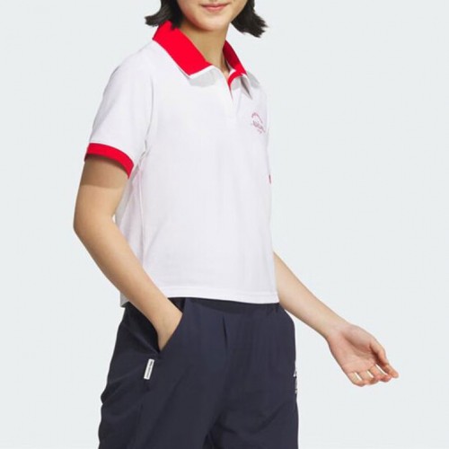 阿迪达斯女子短款POLO衫短袖