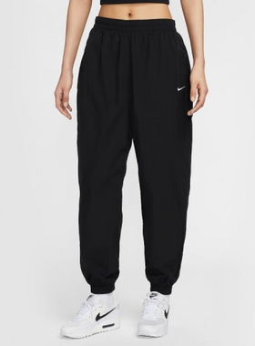 Nike/耐克 女士新款中腰舒适运动宽松休闲梭织长裤FV7669-010