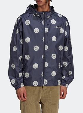 Adidas三叶草男装 运动休闲连帽夹克外套 HN0394 EJ9689 JN5816