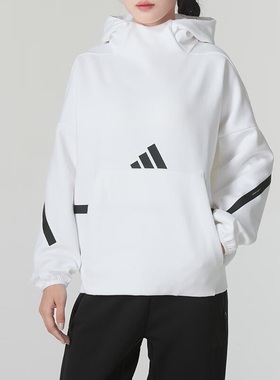 Adidas阿迪女装 宽松舒适运动休闲连帽卫衣JI7553 JM6225 JE6102