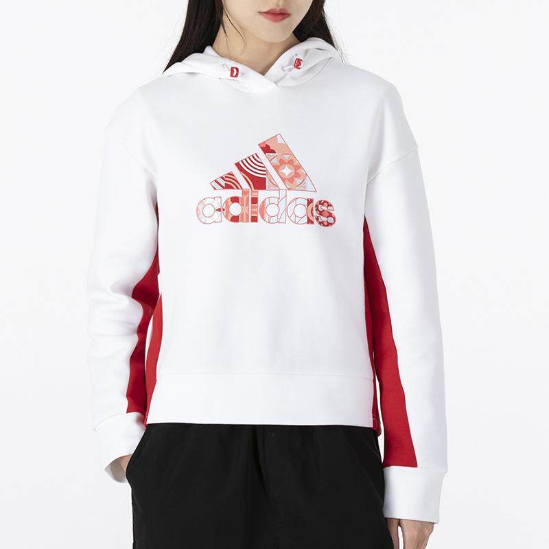 Adidas阿迪达斯女装 连帽运动服套头衫卫衣 HC2798 HM7073