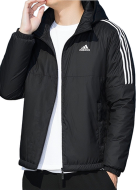 adidas阿迪男装 潮流时尚休闲保暖连帽棉衣KF6755 JY4195 JM8355