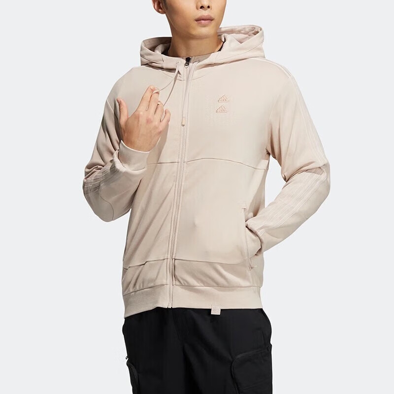 adidas阿迪达斯休闲连帽夹克外套