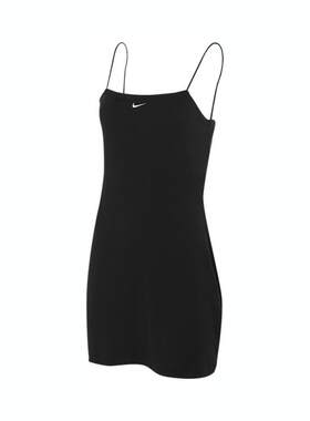 NIKE耐克女装 纯色无袖吊带运动休闲连衣裙 FN4158-010