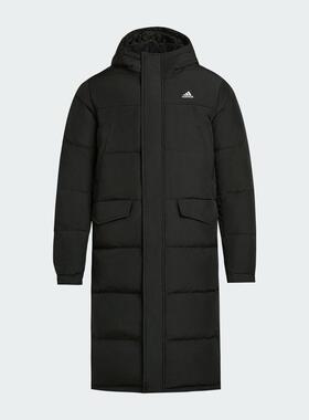adidas阿迪男女装 时尚运动休闲百搭长款保暖连帽羽绒服KF6748