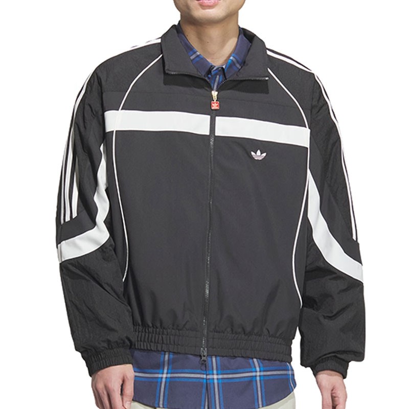 阿迪三叶草男装时尚经典翻领夹克