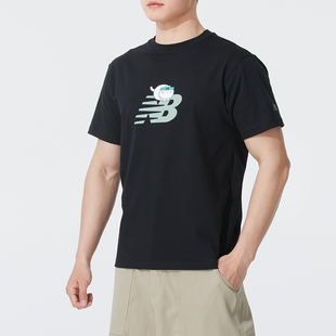 New Balance新百伦男女装 运动休闲圆领短袖T恤 AMT52340-BK