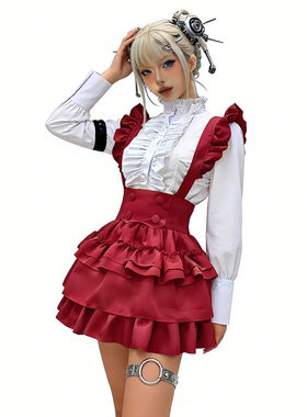 抖音爆款赛博朋克机械姬洛丽塔裙哥特风LolitaAI女王特效变装cos