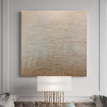 纯手绘抽象油画《纹光浅语》简约风玄关过道挂画定制