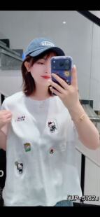 宜语析UP5162大码T恤衫女胖mm短袖上衣200斤女装新款Kitty猫打底