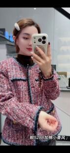 蜕变日记5288大码小香风外套女胖MM粗花呢西服200斤女装新款棉服