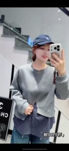 蜕变日记9875大码T恤衫女胖MM拼接衬衫卫衣假两件200斤女装新款冬