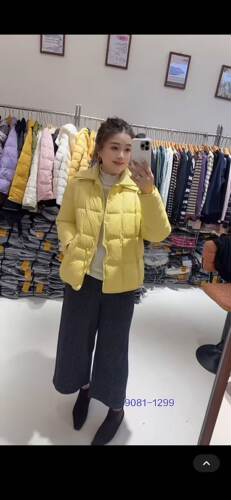 芮娜依莲9081大码羽绒服女胖mm豆腐块90白鸭绒短款200斤女装新款