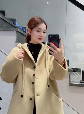 金影奇8531大码羊绒大衣女胖mm羊毛外套200斤女装新款上衣中长款