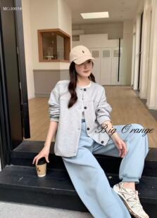 上衣开衫 大橘子1003大码 外套女胖mm棒球服200斤女装 新款 春 夹克衫