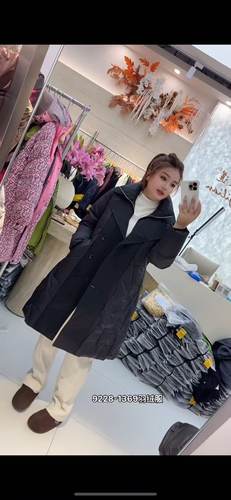 芮娜依莲9228大码羽绒服女胖MM过膝棉衣200斤女装新款90白鸭绒冬