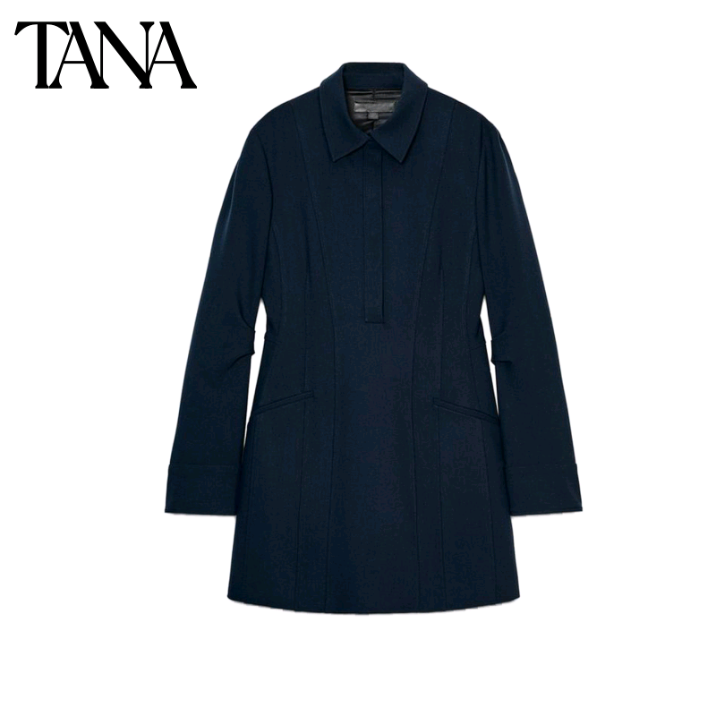 春季新品女装休闲翻领长袖A字形下摆短版衬衫式连衣裙 8438591,女装/女士精品,连衣裙,淘宝优惠券,粉丝福利购,淘宝优惠卷