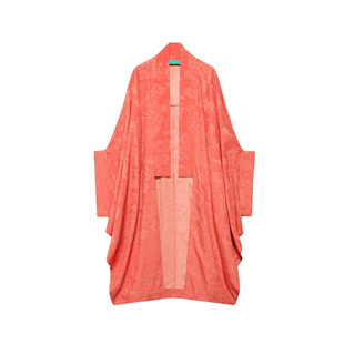 ZA 夏季新品女装欧美风宽松版型V领长袖和服式中长款外套 4786122
