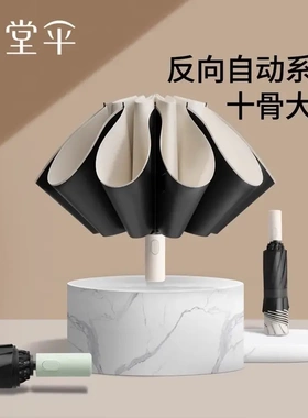 天堂伞31173E静澜10骨一件开收全自动反向伞晴雨伞印广告伞logo