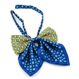 新疆农信农商银行职业装带雪莲花LOGO版领花丝巾免手打花设计定做