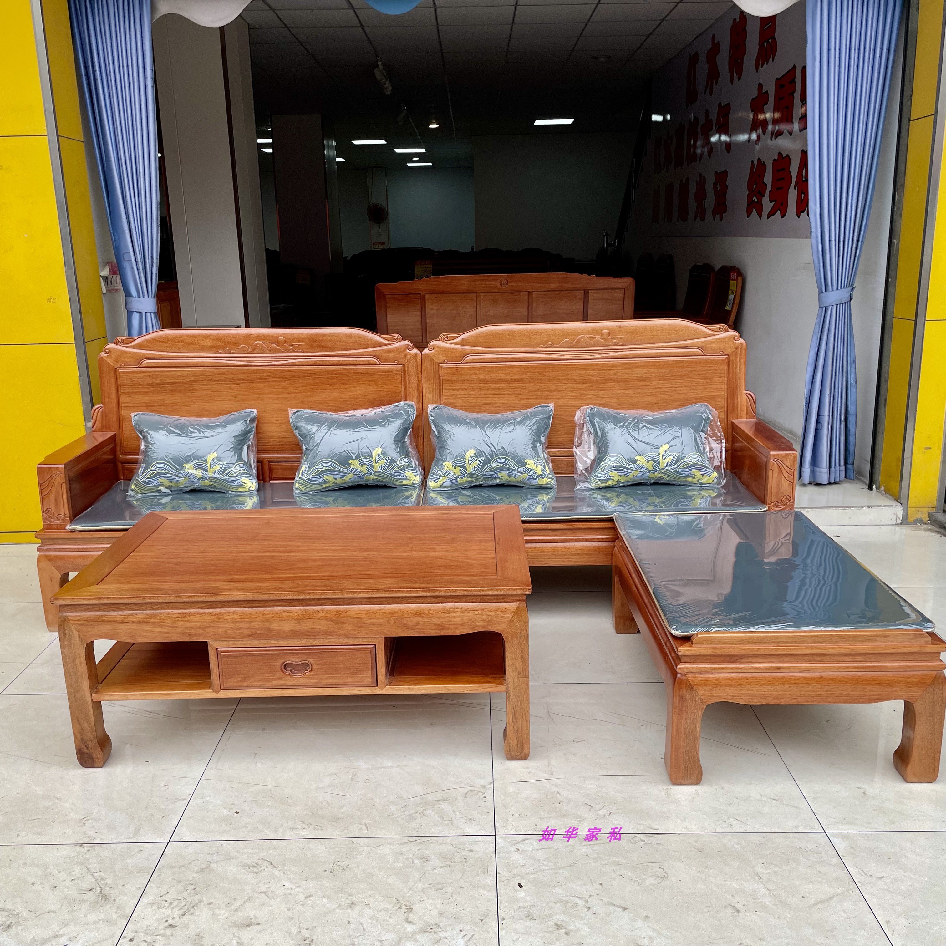 红木菠萝格贵妃沙发新款纯木原木