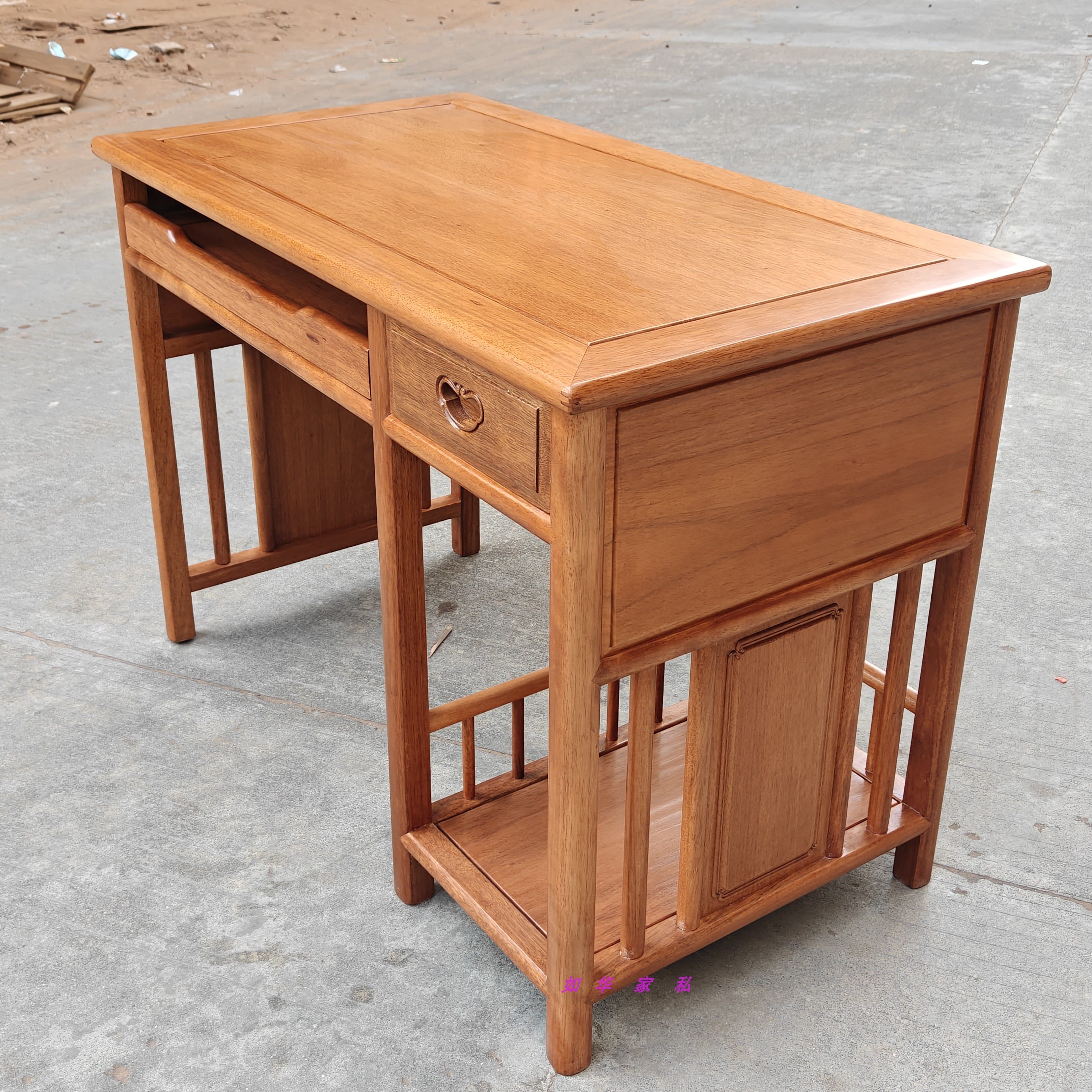 红木花梨木写字桌1.1米全实木电脑桌原木1.2米纯木中式1.3办公台