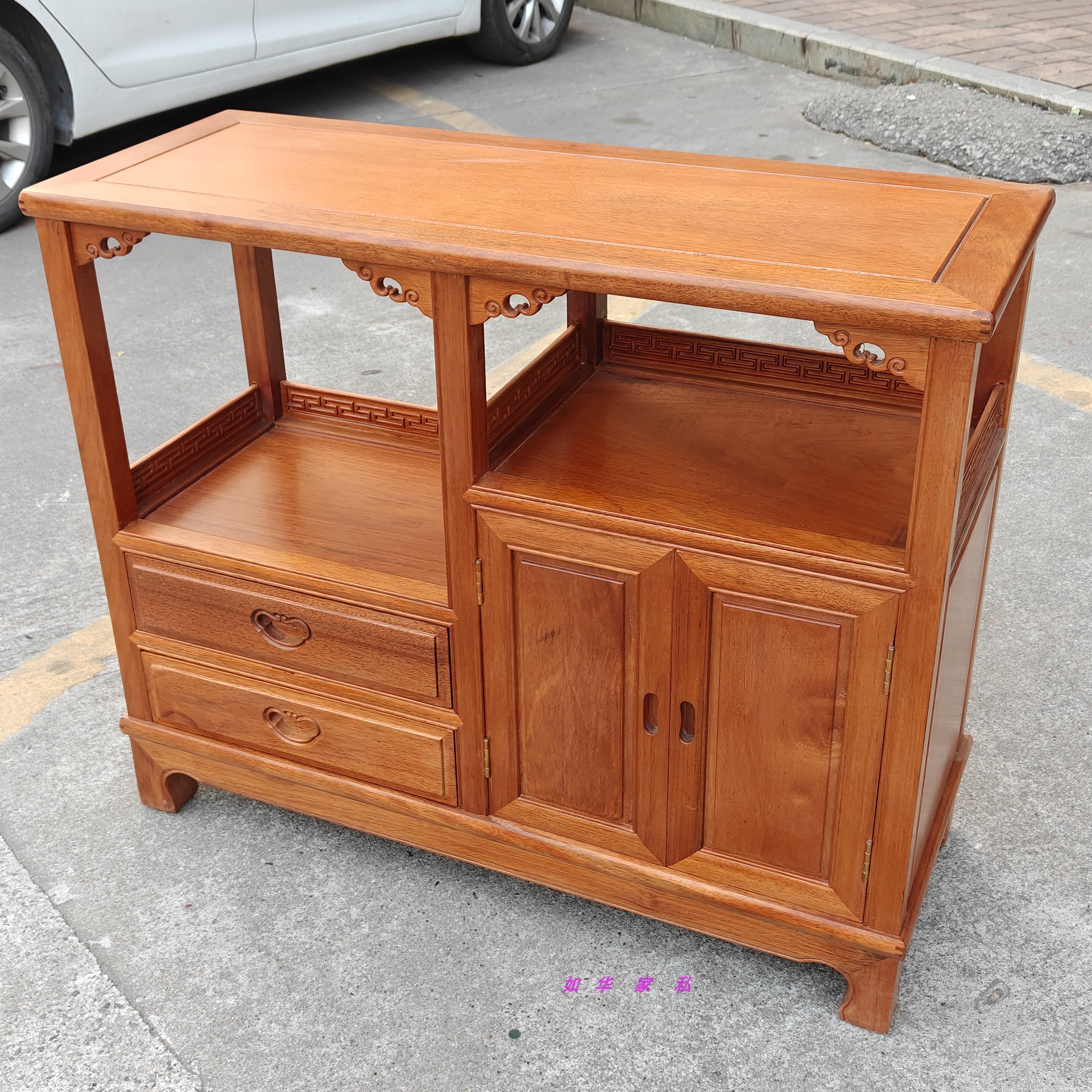 红木餐边柜1米菠萝格木茶水柜中式花梨木储物柜备橱柜原木餐厅柜,住宅家具,餐边柜,淘宝优惠券,粉丝福利购,淘宝优惠卷