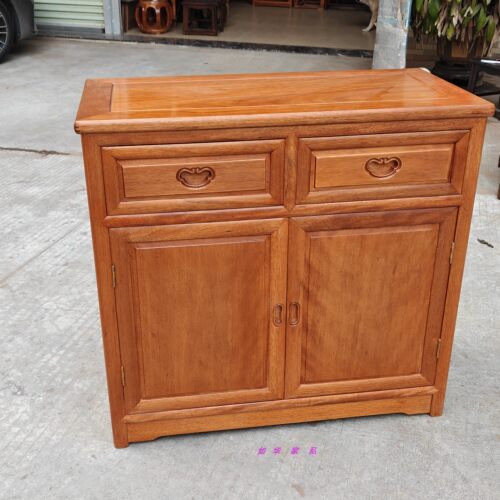 进口菠萝格实木中古风餐边柜