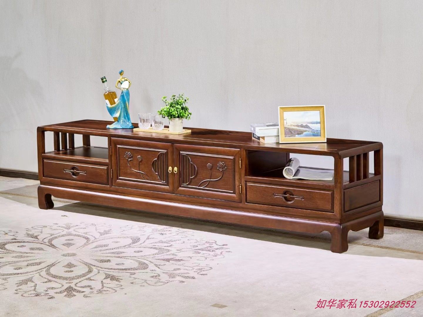 新上市进口红木电视柜菠萝格木地柜北美色纯木全实木客厅柜厂直销,住宅家具,电视柜,淘宝优惠券,粉丝福利购,淘宝优惠卷