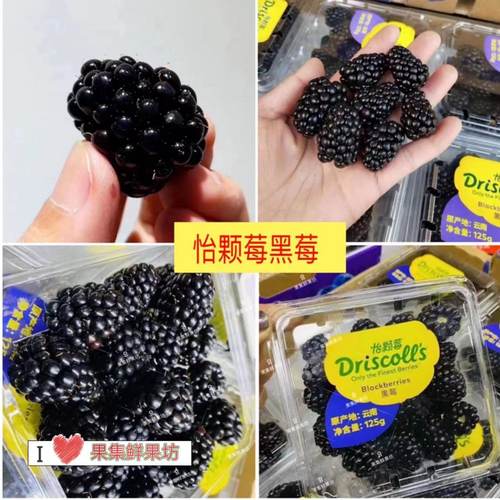 新鲜怡颗莓黑莓黑树莓新鲜水果