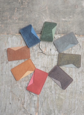 头层纯牛皮复古手工疯马皮做旧真皮 驾驶证包 卡包002