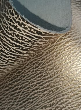意大利金色鲨鱼纹头层牛皮厚1.6mm钱包卡套手机壳镶嵌DIY手工皮料