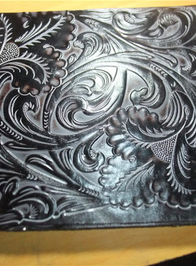 特价处理黑灰色压花头层牛皮块皮料25*33厘米硬挺手工箱包真皮料1