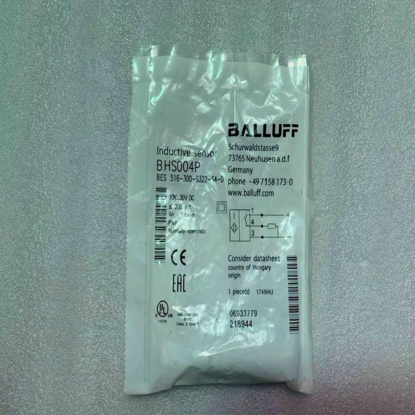 进口德国巴鲁夫BALLUFF传感器 BHS004P BES 516-300-S322-S4-D