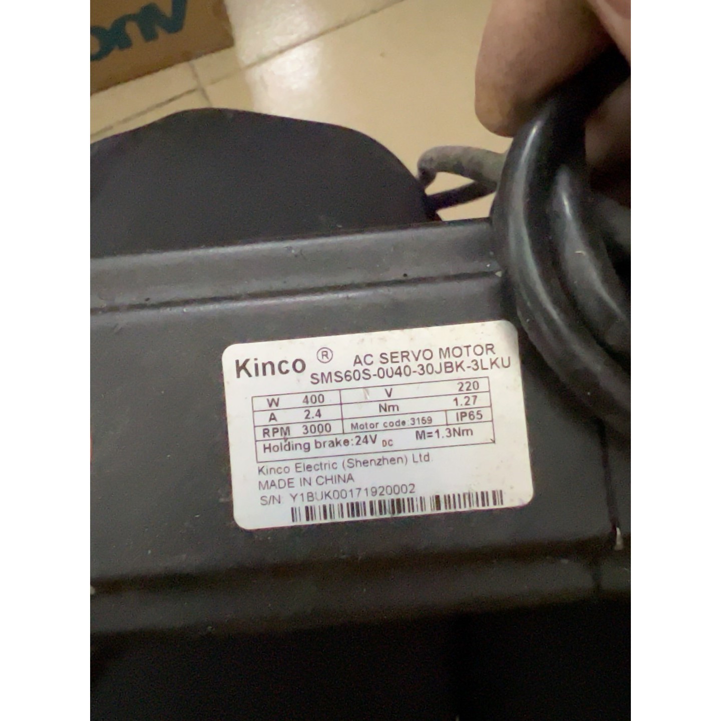 sms60s-0040-30jbk-3lku步科伺服电机8