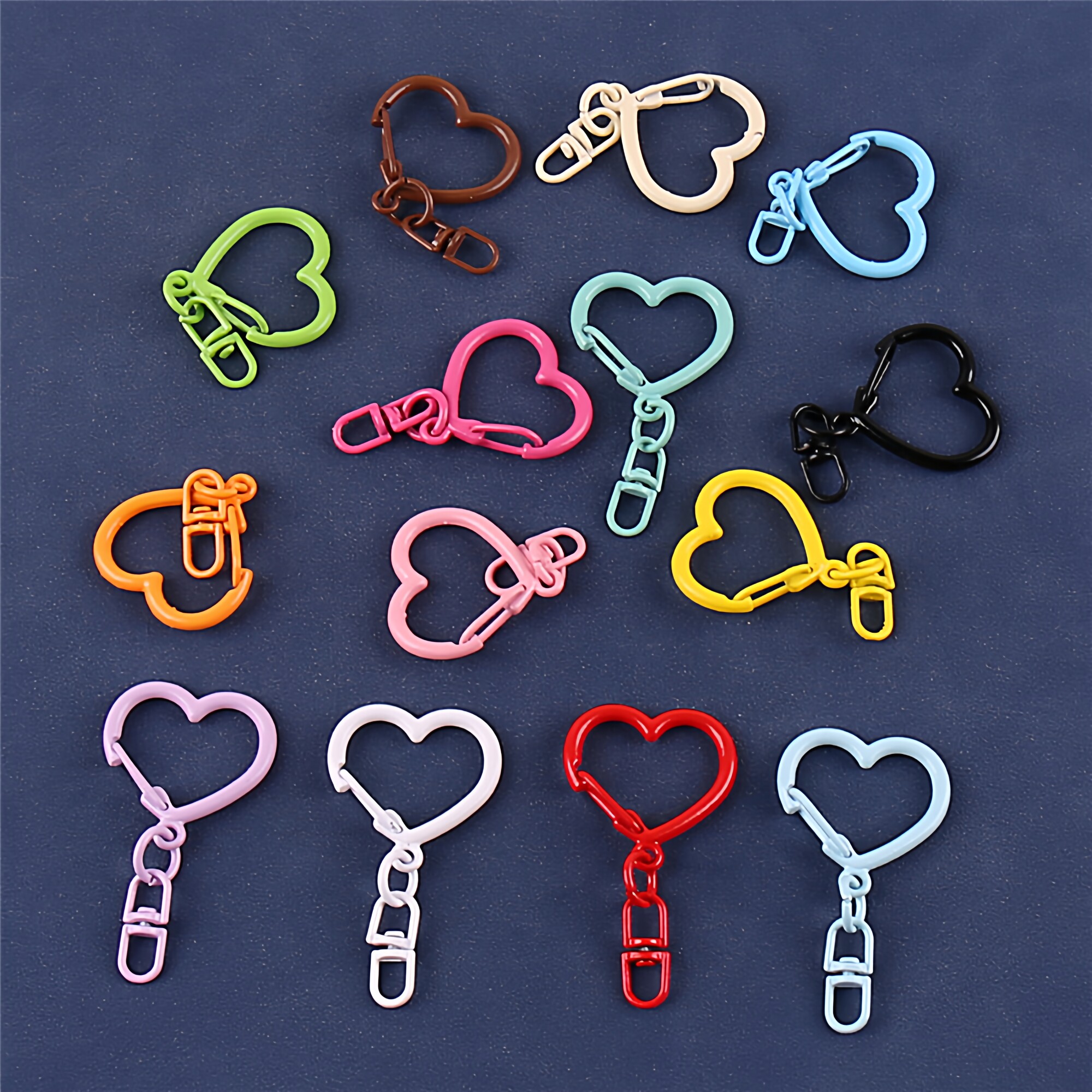 爱心扣带8字扣挂件手工diy创意彩色钥匙扣百搭包包玩偶挂饰品配件