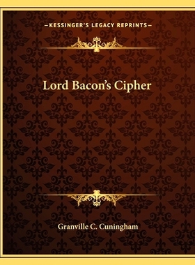 预订 Lord Bacon’s Cipher: 9781162886206