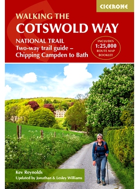 预订 The Cotswold Way: National Trail Two-Way Trail Guide - Chipping Campden to Bath 科茨沃尔德之路: 9781786312105