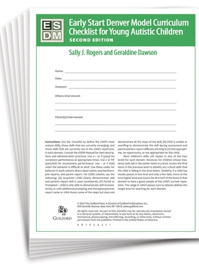 预订 Early Start Denver Model Curriculum Checklist for Infants and Young Autistic Children, Second Edition, Set of 15 Ch