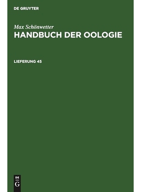 预订 Handbuch Der Oologie Lfg. 45 Hboo: 9783112534656