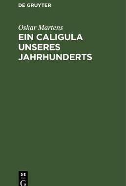 【预订】Ein Caligula unseres Jahrhunderts 9783111130101