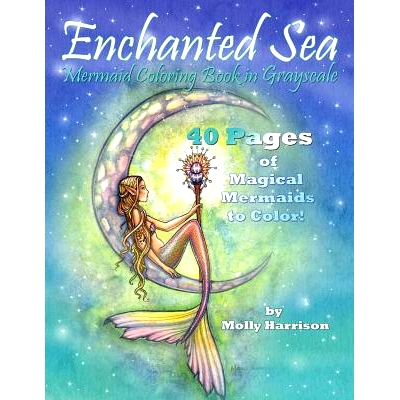 预订 Enchanted Sea - Mermaid Coloring Book in Grayscale - Coloring Book for Grownups: A Mermaid Fantasy Coloring Book in