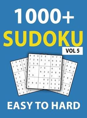 [预订]1000+ Sudoku Easy To Hard Vol 5: 300 Easy Puzzles, 400 Medium Puzzles, 400 Hard Puzzles, Sudoku puzz 9781679928932